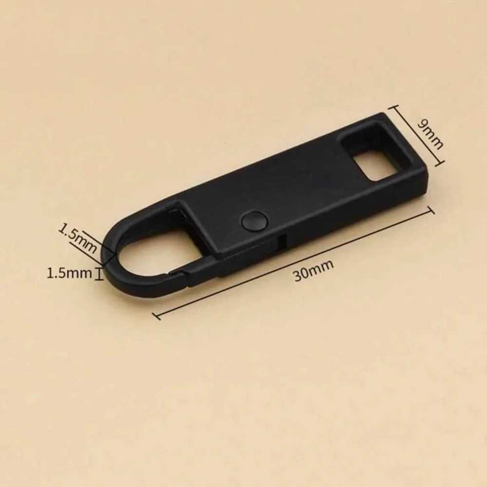 3Pcs Metal Black Zipper Pull - Picture 5 of 5